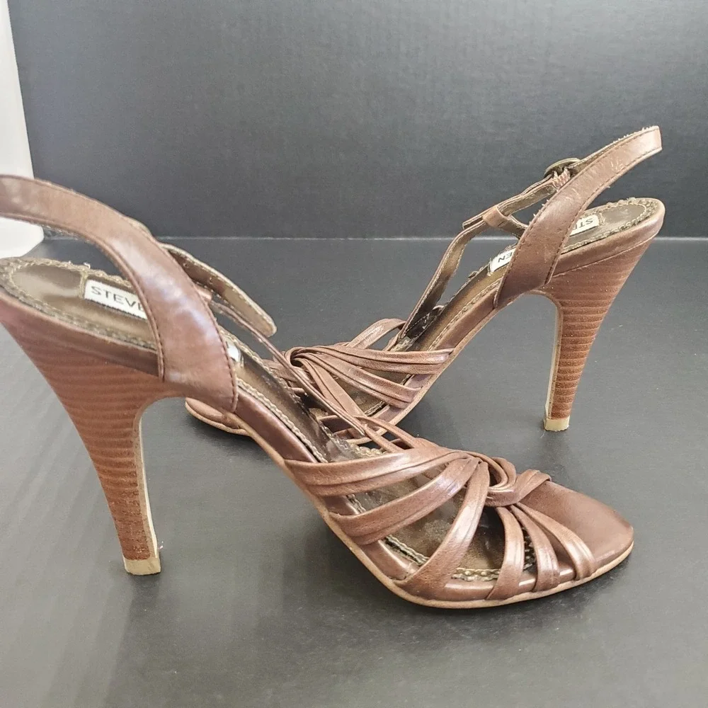 Steve Madden Women's 7.5 M Brown‎ Strappy 4